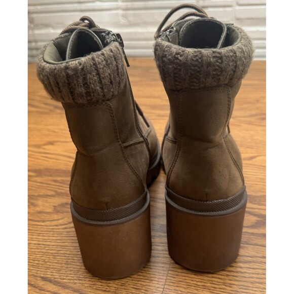 Universal Threads Combat Boot Womens 10 Green‎ Aveline Chunky Heels Casual - Picture 5 of 9